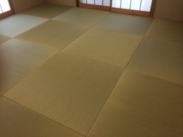 野田市山崎　T様邸　ヘリ無し畳　カラー畳　新畳入れ替え 施工後