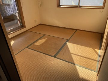 白井市冨士　M様邸　薄畳（メーターサイズ）　新畳入れ替え 施工前